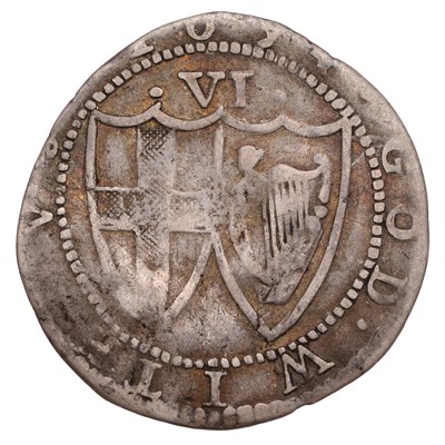 Lot 77 - Commonwealth, Sixpence 1654, date a little...