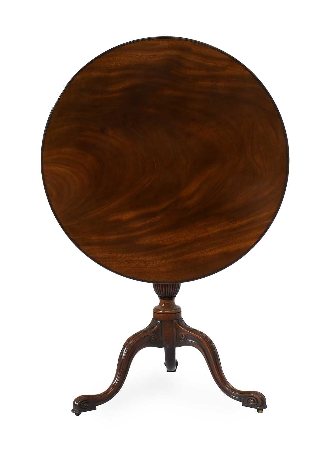 Lot 521 - A Fine George III Carved Mahogany Tripod Table,...