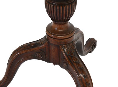 Lot 521 - A Fine George III Carved Mahogany Tripod Table,...