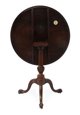Lot 521 - A Fine George III Carved Mahogany Tripod Table,...