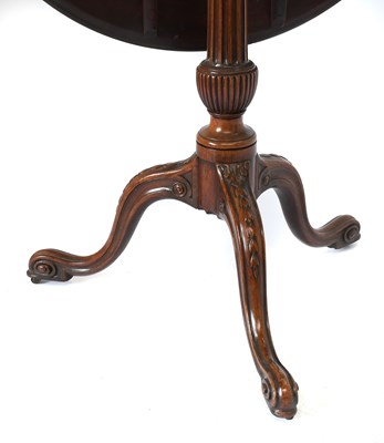 Lot 521 - A Fine George III Carved Mahogany Tripod Table,...