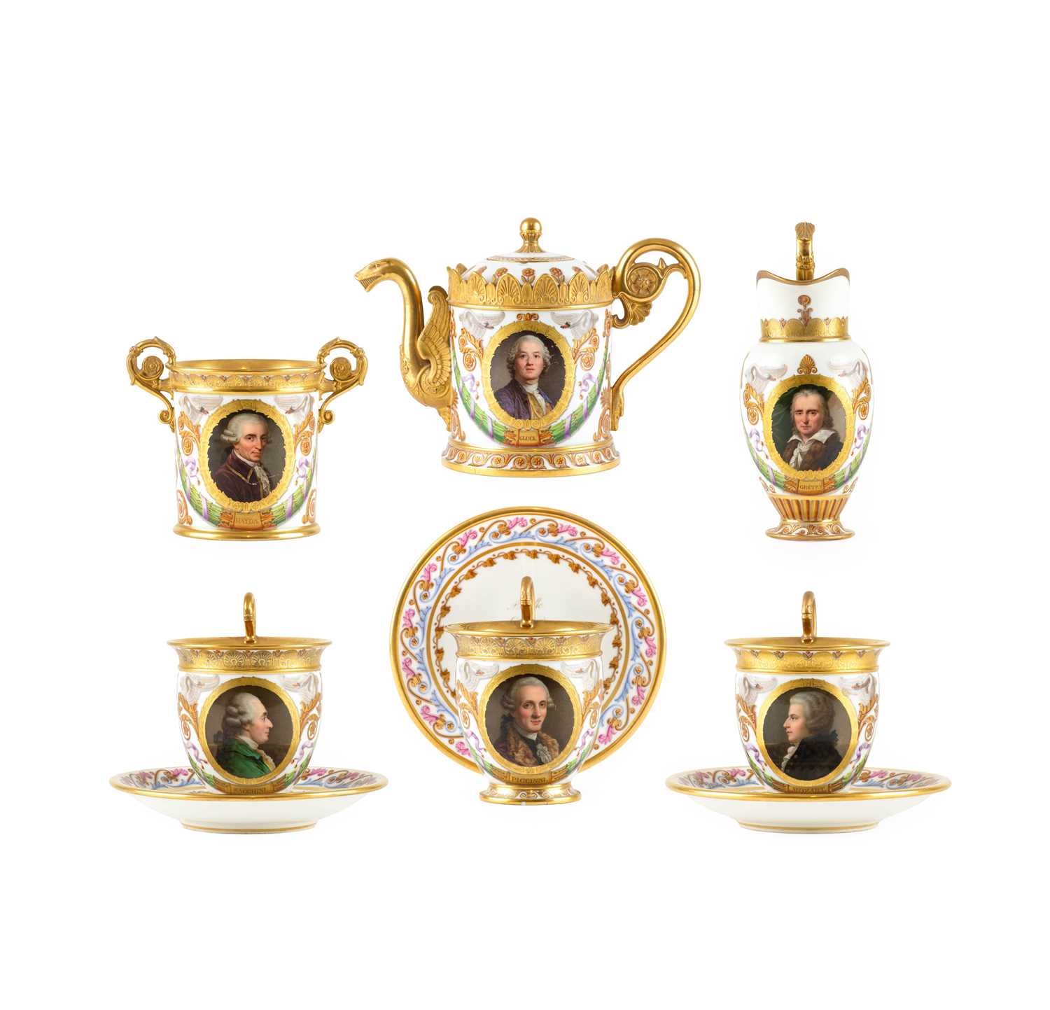 Lot 338 - A Sèvres Porcelain Tea Service of Royal...