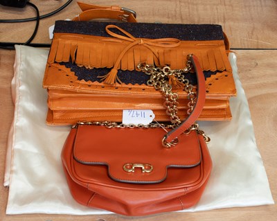 Lot 1147 - Salvatore Ferragamo Small Rust Red Leather...
