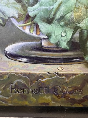 Lot 1067 - Bennett Oates (1928-2009) "Pink Peonies and...