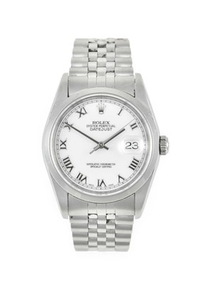 Lot 2399 - Rolex: A Stainless Steel Automatic Calendar...