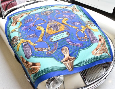 Lot 1004 - Hermès Cashmere and Silk Large Scarf 'Etriers'...