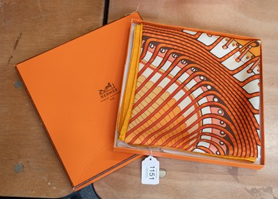 Lot 1151 - Hermès Silk Scarf, Alternateur Designed by...