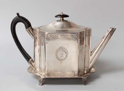 Lot 16 - A George III Silver Teapot and Stand, by Henry...