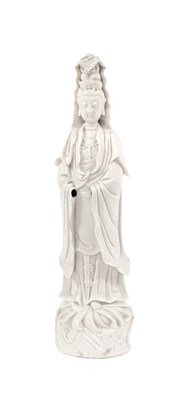 Lot 111 - A Blanc de Chine Porcelain Figure of Guanyin,...