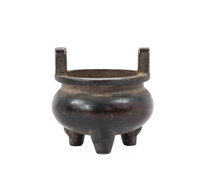 Lot 183 - A Chinese Bronze Tripod Censer, Xuande reign...