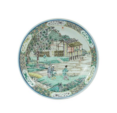 Lot 128 - A Chinese Porcelain Dish, in Kangxi style,...