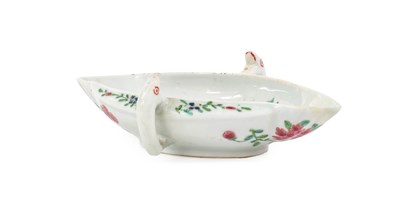 Lot 48 - A Chinese Porcelain Twin-Handled Sauceboat,...