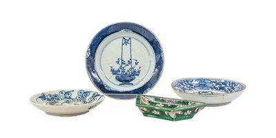 Lot 44 - A Chinese Porcelain Saucer, Kangxi, painted in...