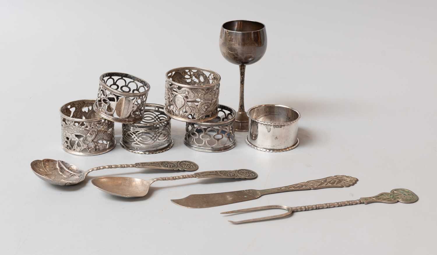 Lot 52 - A Collection of Assorted Silver and Silver...