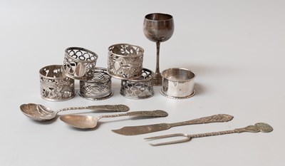 Lot 52 - A Collection of Assorted Silver and Silver...