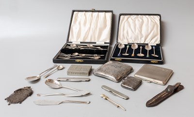 Lot 49 - A Collection of Assorted Silver, including a...