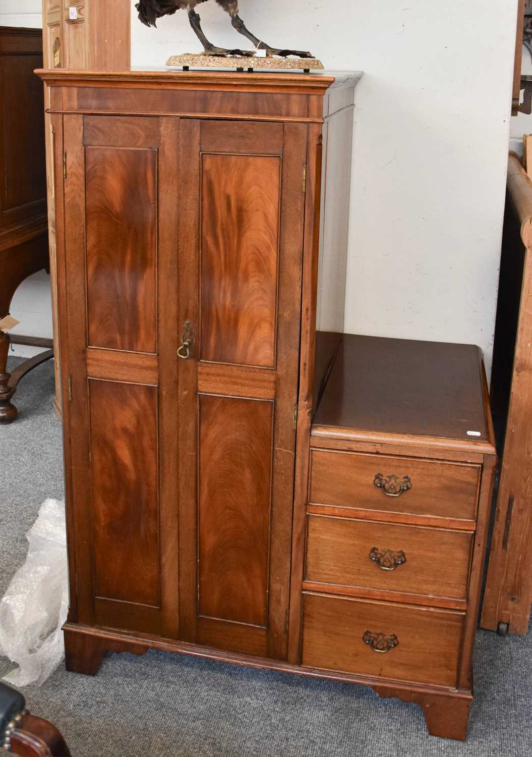 Lot 1475 - A Reproduction Mahogany Hall Cupboard, with...