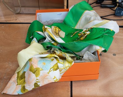 Lot 1154 - Hermès Silk Scarf, Les Bécanes Designed by...