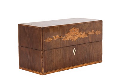 Lot 382 - A George III Satinwood-Banded Mahogany Tea...