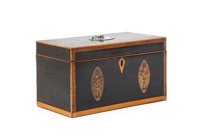 Lot 377 - A George III Satinwood-Banded and Marquetry...