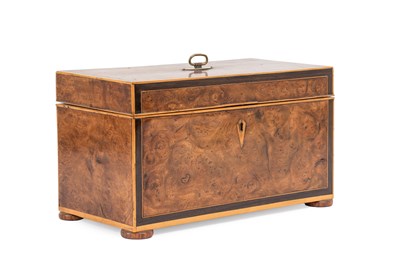 Lot 92 - A Regency Yew WoodTea Caddy, circa 1830,...