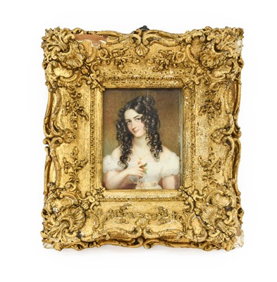Lot 115 - English School (19th Century): Miniature...