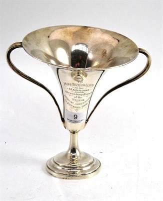 Lot 9 - A silver trophy cup 'Shrewsbury Branch... Women's Unionist association'