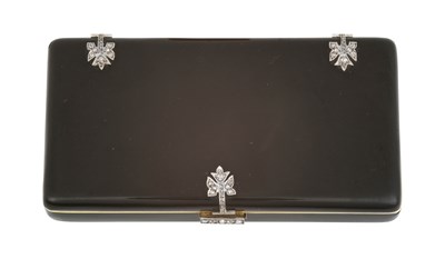 Lot 2164 - An Enamelled Gold and Diamond-Set Minaudière
