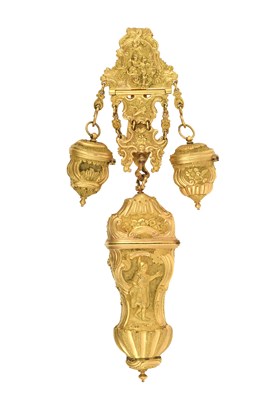 Lot 2119 - A George II or George III 'Pinchbeck' Etui and Chatelaine