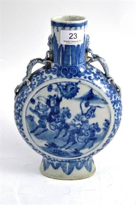 Lot 23 - Chinese blue and white moonflask