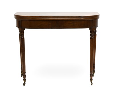 Lot 563 - A Late Regency Mahogany Foldover Tea Table,...