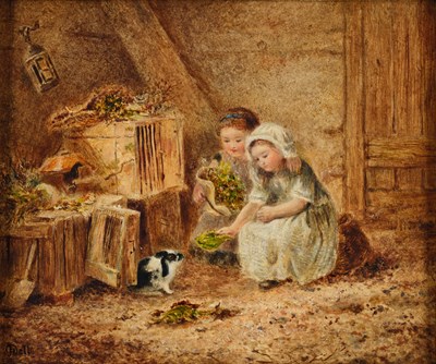 Lot 1089 - Henry John Dell (1830-1888) Feeding the...