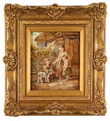 Lot 1090 - Henry John Dell (1830-1888) "The Pet Rabbit"...