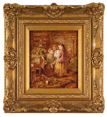 Lot 1090 - Henry John Dell (1830-1888) "The Pet Rabbit"...