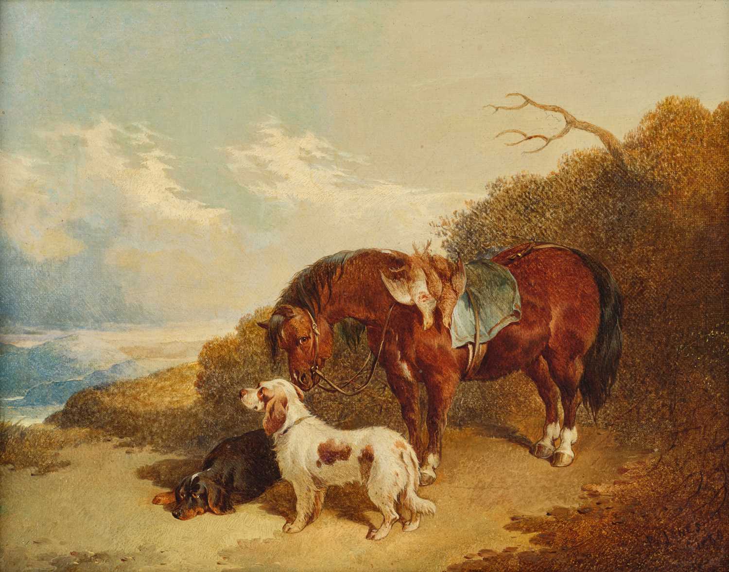 Lot 1094 - Paul Jones (act.1855-1888) Waiting for Master...