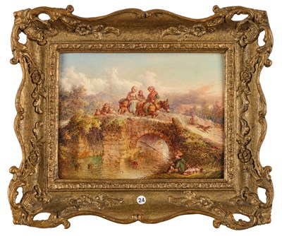 Lot 1093 - Paul Jones (act.1855-1888) Angler on a river...