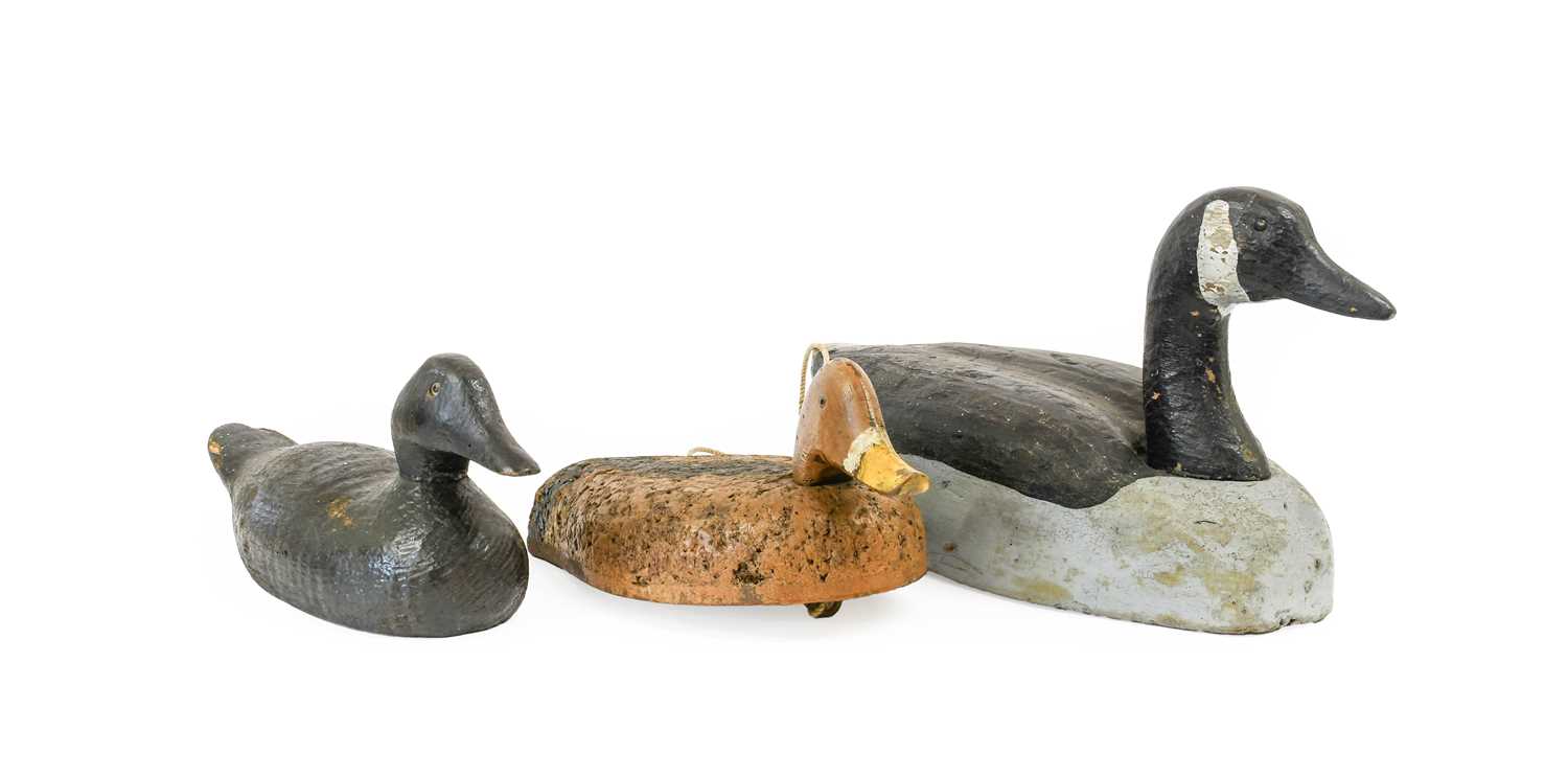 Lot 142 - A Carved and Painted Canada Goose Decoy, early...