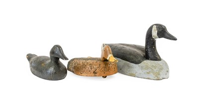 Lot 142 - A Carved and Painted Canada Goose Decoy, early...