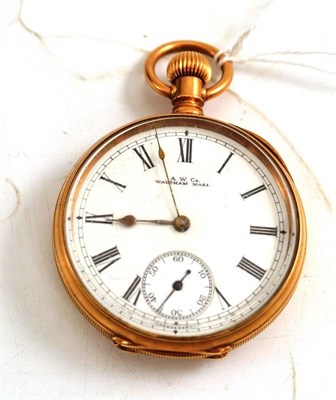 Lot 44 - An open faced pocket watch, case stamped '10C'