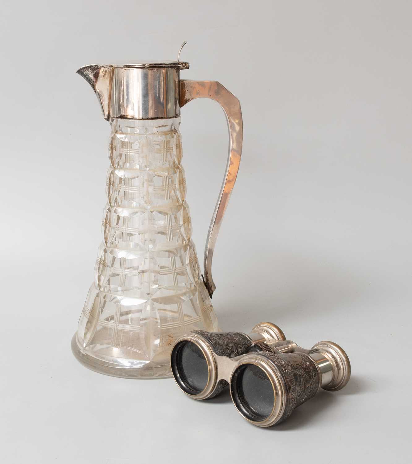 Lot 6 - A George V Silver-Mounted Cut-Glass Claret-Jug,...