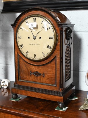 Lot 191 - A Mahogany Striking Table Clock, 19th century...