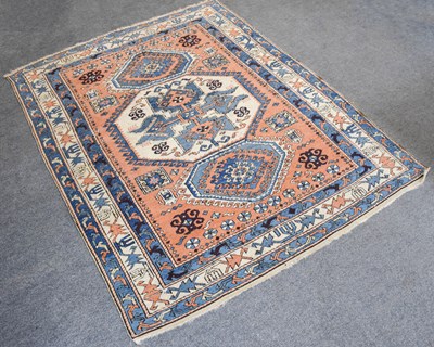 Lot 1097 - Lori Pambak Design Rug, the pale terracotta...