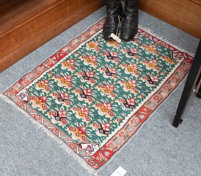 Lot 1116 - Senneh Kilim, the forest green field of...