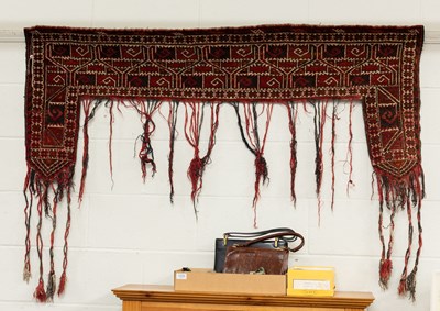 Lot 1268 - Kapunuk Rug, the ivory field of angular curved...