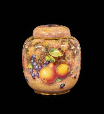 Lot 313 - A Royal Worcester Porcelain Jar and Cover, by...