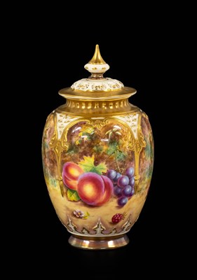 Lot 328 - A Royal Worcester Porcelain Pot Pourri Jar and...