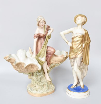 Lot 436 - A Royal Dux Porcelain Figural Centerpiece, as...