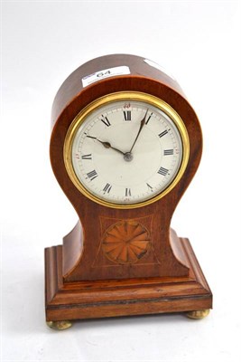 Lot 64 - An Edwardian inlaid mantel clock