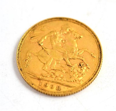 Lot 65 - A full sovereign dated 1908