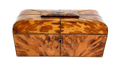 Lot 375 - A Regency Tortoiseshell Workbox, of domed...